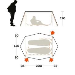 Палатка Ferrino Den 2 Blue (91218QOB) Фото 1