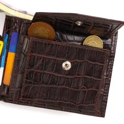 Портмоне Canpellini Из натуральной кожи Коричневое Фото 5