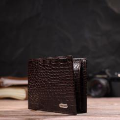 Портмоне Canpellini Из натуральной кожи Коричневое Фото 6