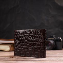 Портмоне Canpellini Из натуральной кожи Коричневое Фото 7