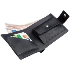 Портмоне Grande Pelle В винтажном стиле Черное Фото 4