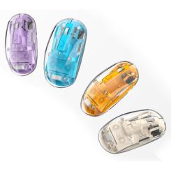 Мышка XO M12 Wireless Transparent/Yellow Фото 1