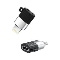 Переходник XO Lightning M to Micro 5P F black Фото 1