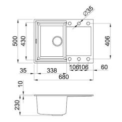 Мойка кухонная Elleci EASY 135 NERO 40 Фото 1
