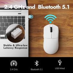 Мышка Lemokey G1 USB-A/USB-C/Wireless 8K White Фото 1