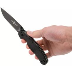 Нож Ontario Knife RAT I AUS-8 Black, Black Blade Фото 4
