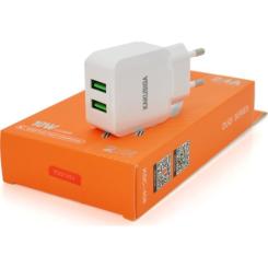 Зарядное устройство KAKUSIGA 2xUSB 2.4A 12W white Фото