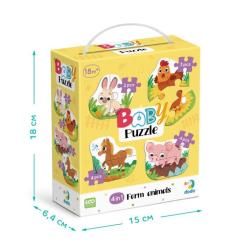 Пазл DoDo 4 в 1 Baby puzzle. Сельские животные Фото 3