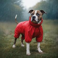 Дождевик для животных WAUDOG Clothes водонепроницаемый M47 красный Фото 3