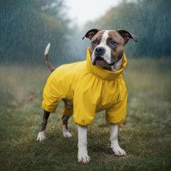 Дождевик для животных WAUDOG Clothes водонепроницаемый S35 желтый Фото 3