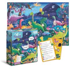 Пазл DoDo Ищи и находи Страна динозавров, 100 элементов Фото 1