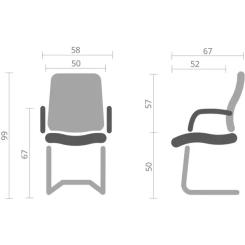Офисное кресло Аклас Візеу CF Бежевий (PU Beige) Фото 11
