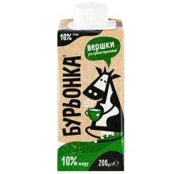 Сливки Бурьонка ультрапастеризованные 10% 200 г Фото 1