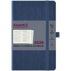 Еженедельник Axent датированный 2026 Partner Lines 125х195, голубой Фото 1
