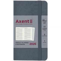 Еженедельник Axent датированный 2026 Pocket Strong 90х150, серый Фото 1