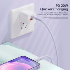 Дата кабель Essager USB-C to Lightning 1.0m 3A purple Фото 1