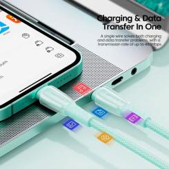 Дата кабель Essager USB-C to Lightning 1.0m 3A purple Фото 2