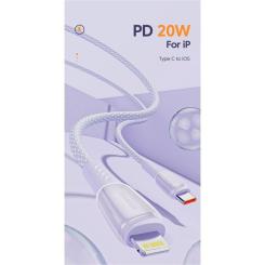 Дата кабель Essager USB-C to Lightning 1.0m 3A purple Фото 6