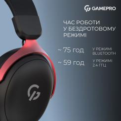 Наушники GamePro Asgard Freya Pro Wireless Black/Red Фото 6