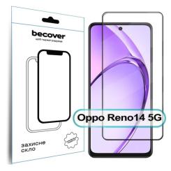 Стекло защитное BeCover Oppo Reno14 5G Black Фото