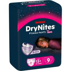 Подгузники Huggies DryNites для дівчаток 13+ років, 9 шт Фото