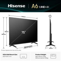 Телевизор Hisense 75A6Q Фото 4