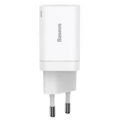 Зарядное устройство Baseus 1xUSB-C 30W + 1xUSB white Фото 1