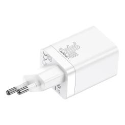 Зарядное устройство Baseus 1xUSB-C 30W + 1xUSB white Фото 4