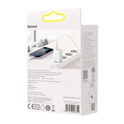 Зарядное устройство Baseus 1xUSB-C 30W + 1xUSB white Фото 6