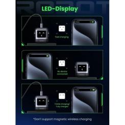 Зарядное устройство Ugreen 1xUSB + 2xUSB-C 65W GaN CD361 gray Фото 2