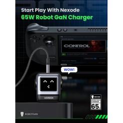 Зарядное устройство Ugreen 1xUSB + 2xUSB-C 65W GaN CD361 gray Фото 8