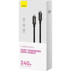 Дата кабель Baseus USB-C to USB-C 1.0m 240W Black Фото 5