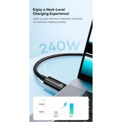 Дата кабель Baseus USB-C to USB-C 1.0m 240W Black Фото 8