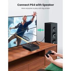 Кабель мультимедийный Ugreen Optical Toslink 1.5m AV122 black Фото 5