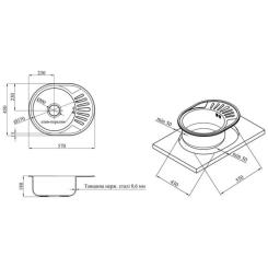 Мойка кухонная Kroner Satin-5745 06180 Фото 4