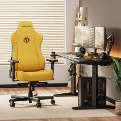 Кресло игровое Anda Seat Kaiser 3E Fabric XL Bright Yellow Фото 8