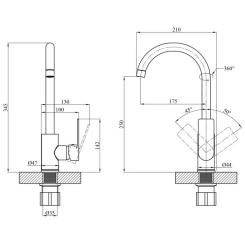 Смеситель Agua Merida-C030 Фото 8