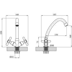 Смеситель Agua Toledo-C033 Фото 5