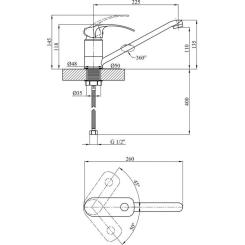 Смеситель Kroner Konstante-C030 Фото 4