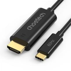 Кабель мультимедийный Choetech USB-C to HDMI M 1.8m black Фото