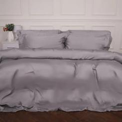 Постельное белье MirSon Tencel №06 Gray 200x220 Евро Фото