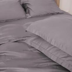 Постельное белье MirSon Tencel №06 Gray 200x220 Евро Фото 2