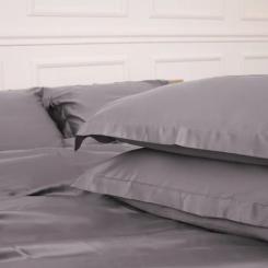 Постельное белье MirSon Tencel №06 Gray 200x220 Евро Фото 3