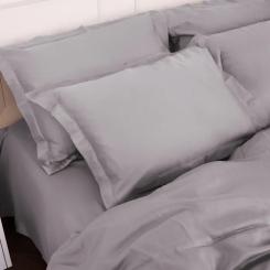 Постельное белье MirSon Tencel №06 Gray 200x220 Евро Фото 4