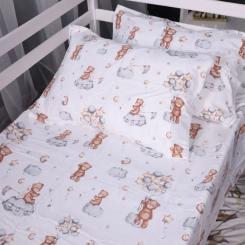 Постельное белье MirSon 010 Teddy ballons Фланель 200x220 Евро Фото 5