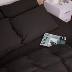 Постельное белье MirSon 002 Black Фланель 175х210 Двуспальный Фото 9