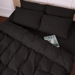 Постельное белье MirSon 002 Black Фланель 175х210 Двуспальный Фото 4