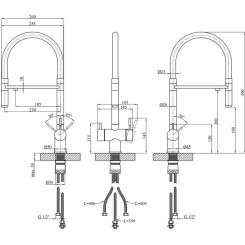 Смеситель Kroner Klassisch-ESG03815WHI Фото 8