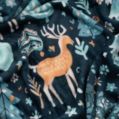 Плед Ardesto Christmas Flannel 160х200см, 100% поліестер, олені Фото 4