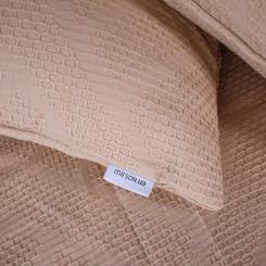 Постельное белье MirSon №20-01 Waffle Bej 200х220 Евро Фото 1